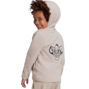 adidas Disney Lion King Fleece Track Top, Beige Cream, Child Small, NWT
